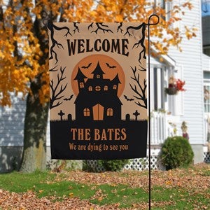 Haunted House Personalized Garden Flag - 55082