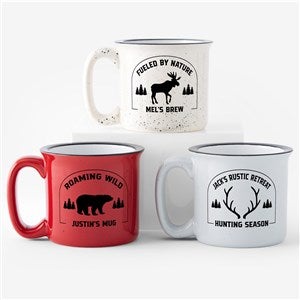 Woodland Shadows Personalized Speckled Ceramic Camp Mug  - 55109