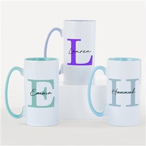 Simple Signature Personalized Ceramic Tall Skinny Mug - 55110