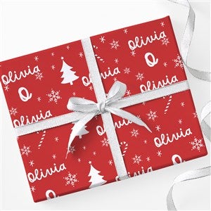 Festive Icons Personalized Christmas Wrapping Paper  - 55154