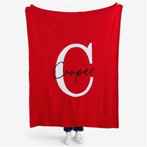 Simple Signature Personalized 50x60 Knit Blanket  - 55166D