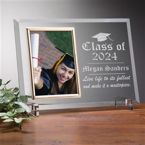 Engraved Glass Photo Frame - Graduation Edition