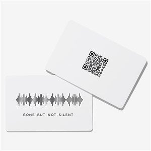 Soundwaves Card SOUNDWAVES Personalized Metal Wallet Card - White