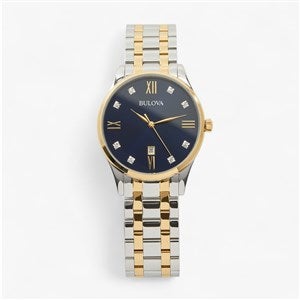 Personalized Logo Bulova Two-Tone Diamond Watch - 55476