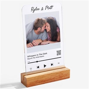 Photo Acrylic Wood Base with Audio QR Code - 55726