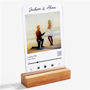 Photo Acrylic Wood Base with Video QR Code - 55727