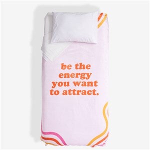 Write Your Vibes Personalized Twin Fleece Blanket  - 55796