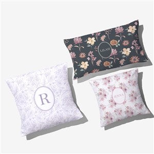 Blush & Bloom Personalized Throw Pillow - 55996