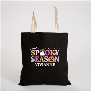 Personalized Spooky Season Black Canvas Tote Bag by Jessie James Decker - 56105