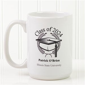 Graduation Cap Personalized Graduation Coffee Mugs - Large