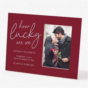 Lucky With You Personalized Off-Set Picture Frame - 56134