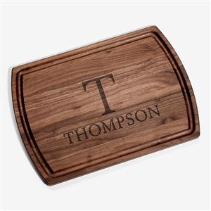Heritage Initial & Name Engraved Walnut Cutting Boards