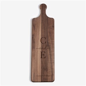 Paired Initial Personalized Walnut Paddle Serving Board  - 56234