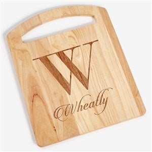 Large Initial & Name Personalized Rubberwood Cutting Board - 56242