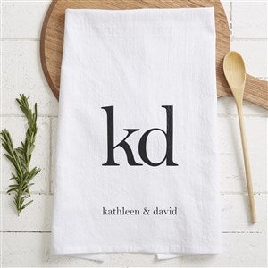 Paired Initials Personalized Tea Towel - 56255