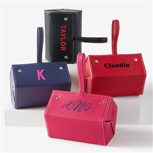 Bold & Chic Personalized Vegan Leather Eyewear & Jewelry Case  - 56347