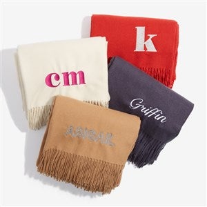 The Signature Embroidered Throw Blanket  - 56370