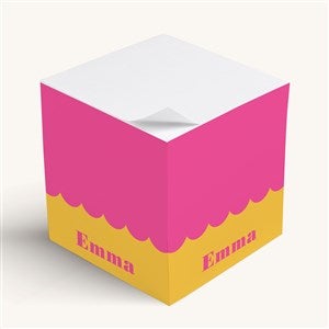 Scallop Me Pretty Personalized Paper Note Cube - 56447