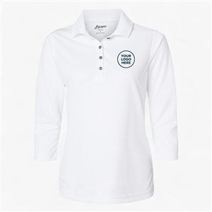 Custom Women's Paragon Lady Palm 3/4 Sleeve Polo - White - 56709