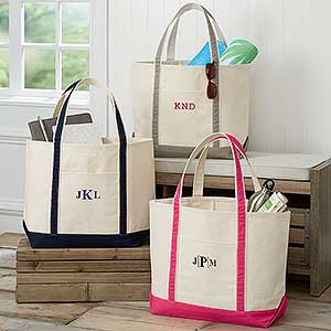 The Deluxe Weekender Embroidered Monogram Tote