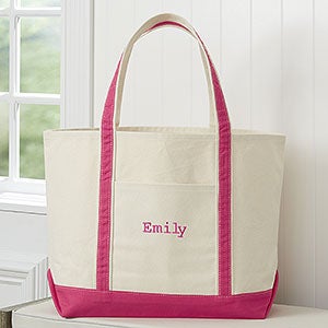 Deluxe Weekender Embroidered Tote - Pink
