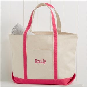 Deluxe Weekender Embroidered Tote - Pink