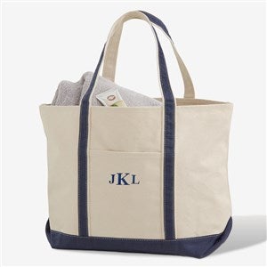 The Deluxe Weekender Embroidered Tote-Navy - #5673-B