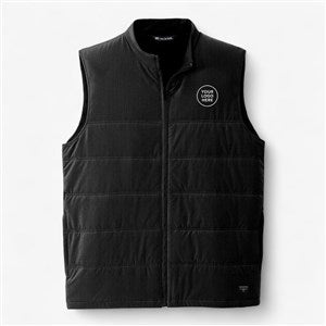Custom Men's Travis Mathew Cold Bay Vest - Black - 56759