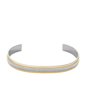 Fossil Textured Two Tone Cuff Bracelet - 56846