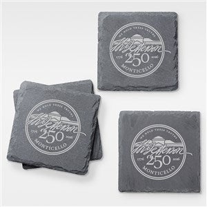 United States 250th Birthday Engraved Slate Coaster - 57034