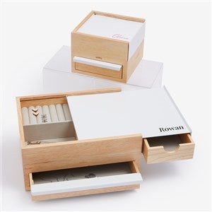 Simple Name Personalized White Natural Stowit Jewelry Organizer - 57261