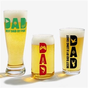 Dad's Hobbies Personalized Beer Glass Collection - 57406