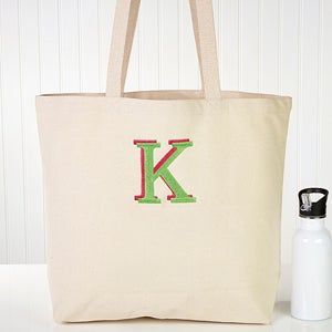 Choose Your Colors Embroidered Canvas Tote
