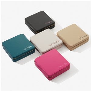 Yours Truly Personalized Leatherette Large Square Jewelry Case  - 57456