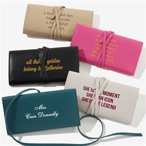 Write You Own Personalized Leatherette Jewelry Roll - 57464