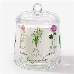 Birth Month Flower Personalized Cloche Candle  - 57476