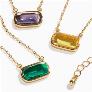 Gold Birthstone Pendant Necklace - 57677