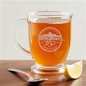 United States 250th Birthday Glass Coffee Mug - 57686