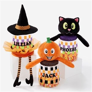 Checker Name Personalized Halloween Candy Jar