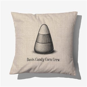 Eerie Ink Candy Corn Personalized Throw Pillow - 57878
