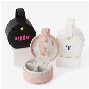 Bold & Chic Leatherette Travel Jewelry Case w/ Strap - 57923