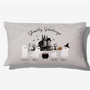 Ghostly Greetings Personalized Throw Pillow - 58150