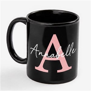 Simple Signature Name Personalized Black Coffee Mug - 58498