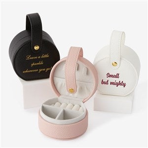 Write Your Own Personalized Leatherette Travel Jewelry Case w/ Strap - 58528