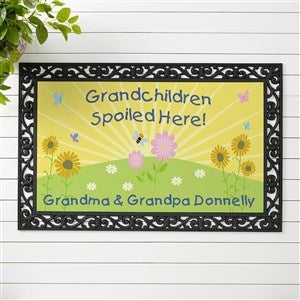 Grandchildren Spoiled Here Personalized Doormat - 20x35