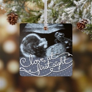 Our Personalized Sonogram Square Photo Ornament