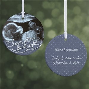 Baby Sonogram Photo Personalized Christmas Ornament - 2-Sided