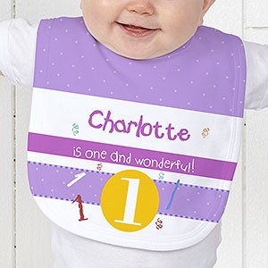 Personalized Birthday Number Baby Bib