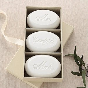 Mr & Mrs Personalized Wedding Soap Set
