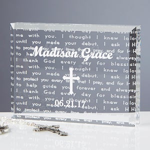 I Thank God Personalized Baptism Keepsake